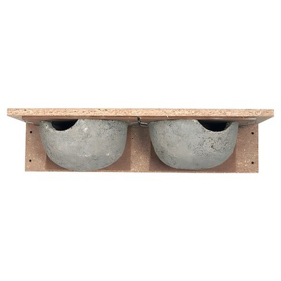 Erdtmanns Mehlschwalbennest Doppelnest 46x11x14 cm für Schwalben aus Holzbeton