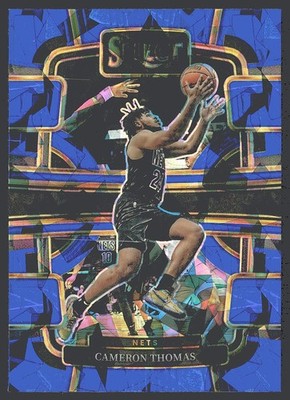 2023-24 Panini Select #6 Cameron Thomas Blue Cracked Ice Prizms