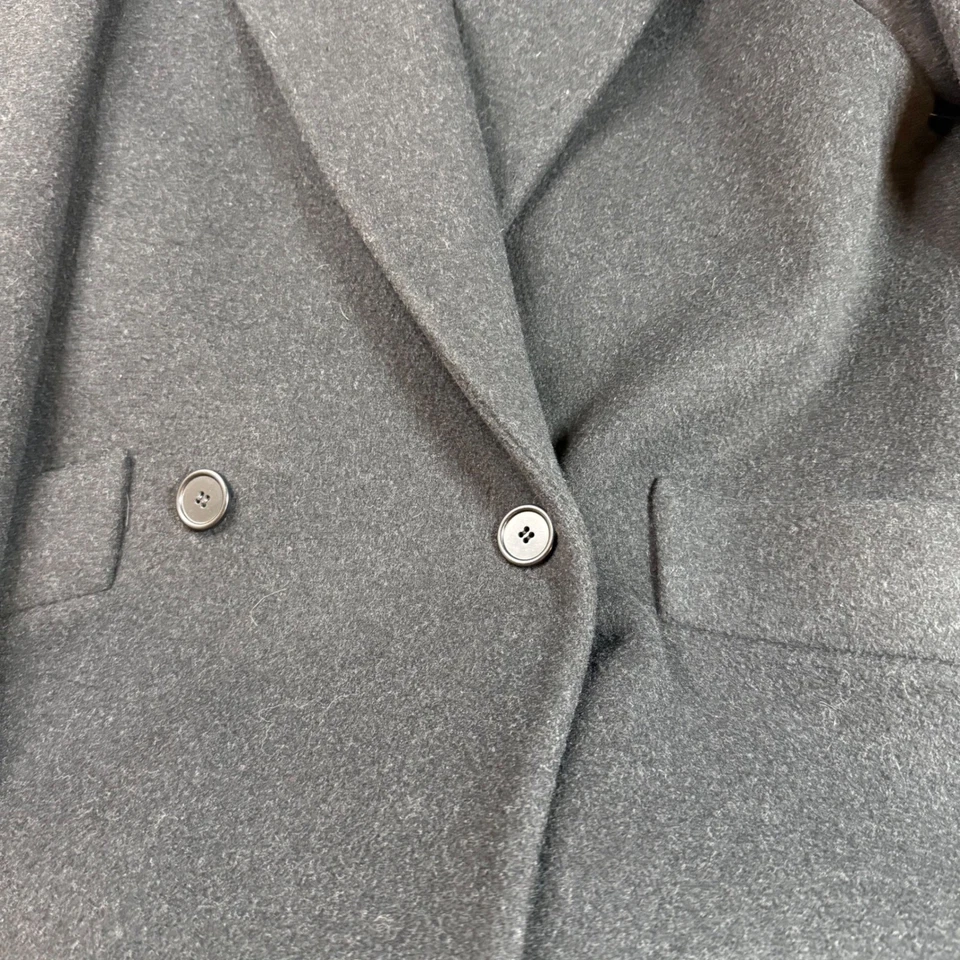Perry Ellis Portfolio Overcoat – Wool-Blend Double Breasted, Black, Size L - Image 2 of 4