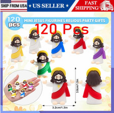 120Pcs Mini Jesus Figurines, Small Little Jesus Toys, Tiny Jesus Figures ////