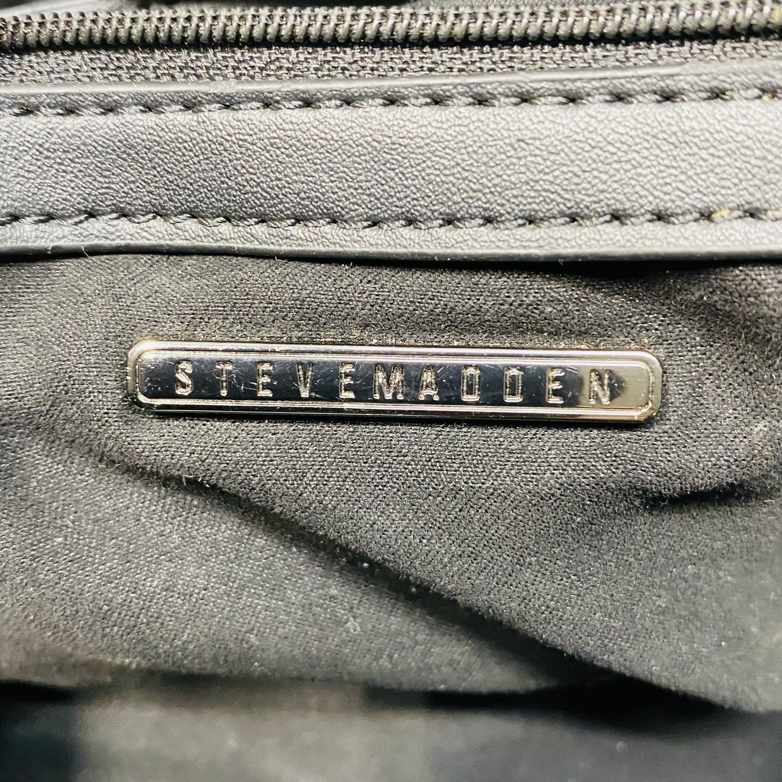 Steve Madden Black Solid Nylon Large Double Handl… - image 5