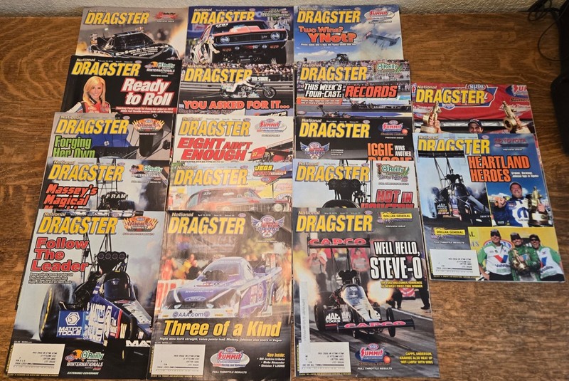 Lot of 17 NHRA National Dragster Magazines - Drag Racing - 2011 (1) /2012 (16)