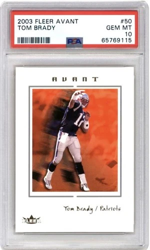 Tom Brady 2003 Fleer Avant #50 PSA 10 GEM MINT SP Low Pop
