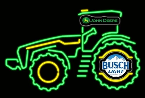 John Deere Farm Tractor Equipment Beer LED Neon Light Lamp Sign With Dimmer