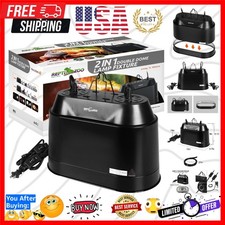 Dual Reptile Light Fixture 2 in 1 Deep Dome Lamp Fixture, Double-Layer Connec...