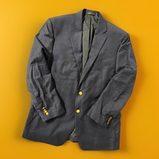 Polo University Club Blazer Jacket Navy Blue Wool Coat 42R Polo Ralph Lauren