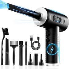 Compressed Air Duster-3 Gear Adjustable 100000RPM Electric Air Duster with LE...
