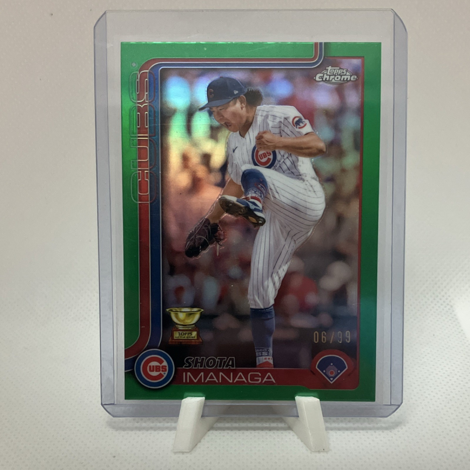 2025 Topps Chrome Green Parallel Rookie Shota Imanaga Chicago Cubs #149 06/99
