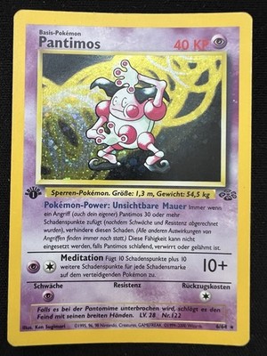 Pokemon Karte 1. Edition Pantimos 06/64 Rare Holo Dschungel Deutsch 6/64
