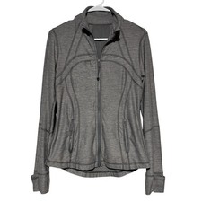 Lululemon Define Jacket Light Gray Women Size 8 Full Zip Workout Sporty