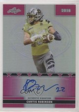 2016 Leaf US Army All-American Bowl Pink Prismatic 4/20 Curtis Robinson Auto 3o2