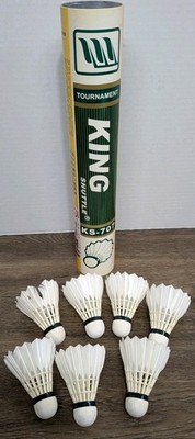 Lot of 7 - King Shuttlecocks Tournament KS-707 Feather Badminton Speed 78 NEW