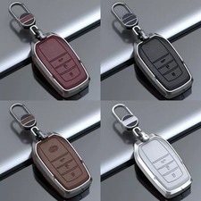 Leather Key Fob Cover Case For Toyota Camry Corolla Rav4 Highlander Avalon