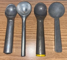 Vintage Metal Ice Cream Scoop Lot of 4