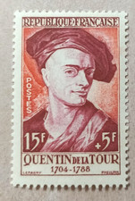5A-Timbre France YT  1110 neuf **  année 1957 "quentin de la tour"