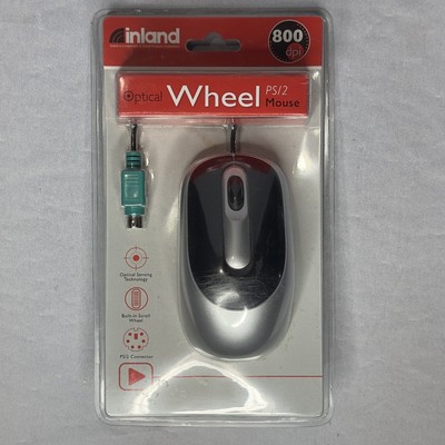 Inland Optical Wheel Mouse PS/2 800dpi New Scroll Wheel Universal Design PC XP