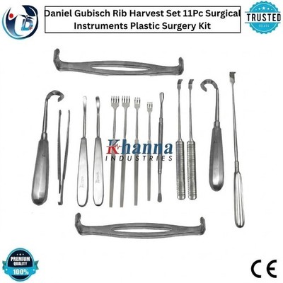 Daniel Gubisch Rib Harvest Set 11 Pcs Plastic Surgery Instruments - Khanna Ind
