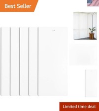 High-Quality Smooth Curved White PVC Vertical Blind Slats - 82.5" 5 Pack