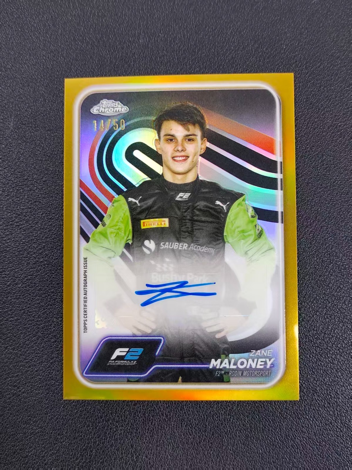 2024 Topps Chrome Formula 1 F1 Zane Maloney Gold Auto /50#CAC-MAL CXY