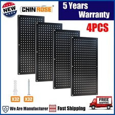 NEW 4 Pcs 32"x16" Metal Pegboard Panels Heavy Duty Garage Wall Tool Storage