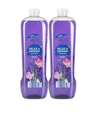 2 x Lacura Relax & Unwind Bath Soak 750ml Lavender & Waterlily