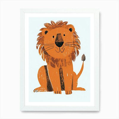 Golden Lion Mane Children Prints &  Framed Wall Art Poster Canvas Print Picture