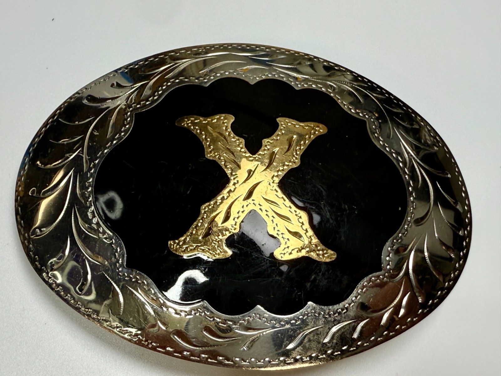 Custom Initial Letter X Monogram Two Tone Western… - image 12