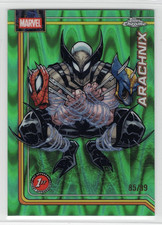 2026 Topps Chrome Marvel Green Raywave Refractor /99 Card #103 - ARACHNIX
