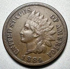 1884   INDIAN CENT  VF/XF   BETTER DATE  #2408