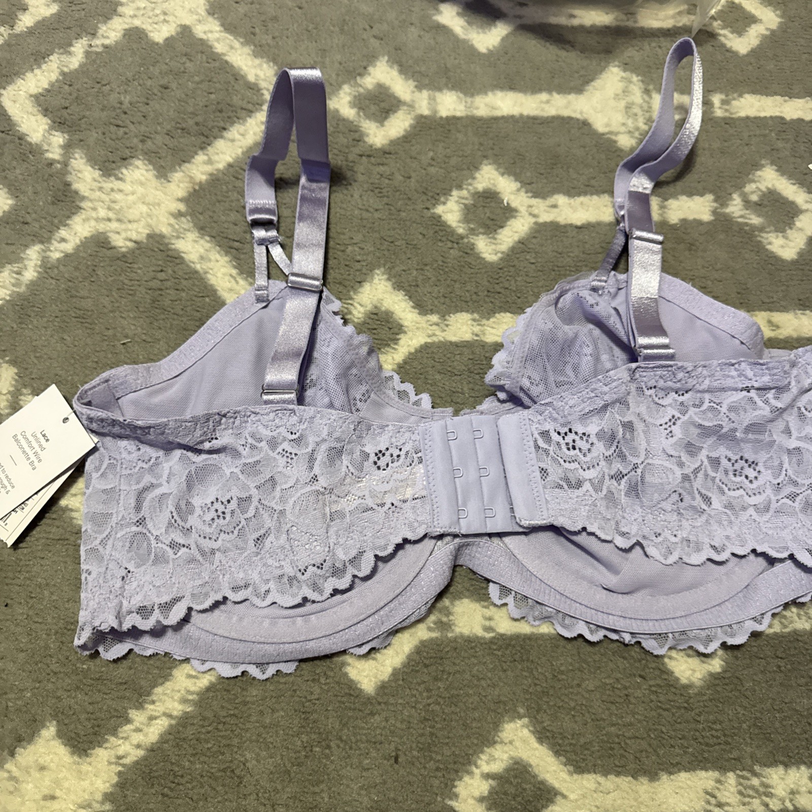 Auden Women's Unlined Balconette Bra Size 42DD Lace Unlined Comfort Wire