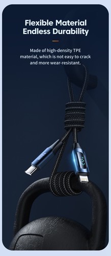 TRON USB C-L Digital Display Braided Charging Cable 3A | 5FT - Picture 11 of 13