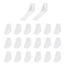 20pcs Plastic Corner Braces 22 x 40 x 40mm Right Angle Brackets White