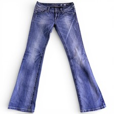 Buckle Miss Me Bootcut Jeans Womens 30 Blue Denim Stretch Casual Rhinestones