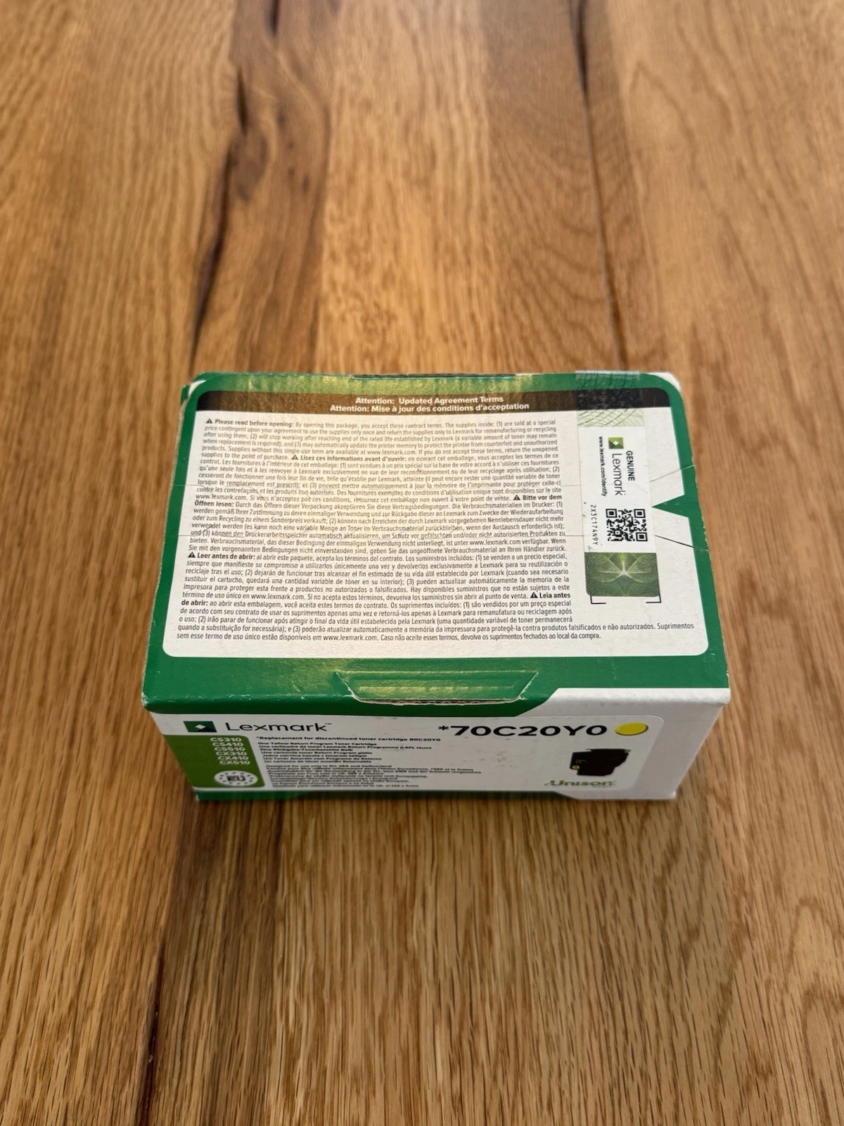 Lexmark Yellow Toner Ink Cartridge 70C20Y0 - Brand New Boxed