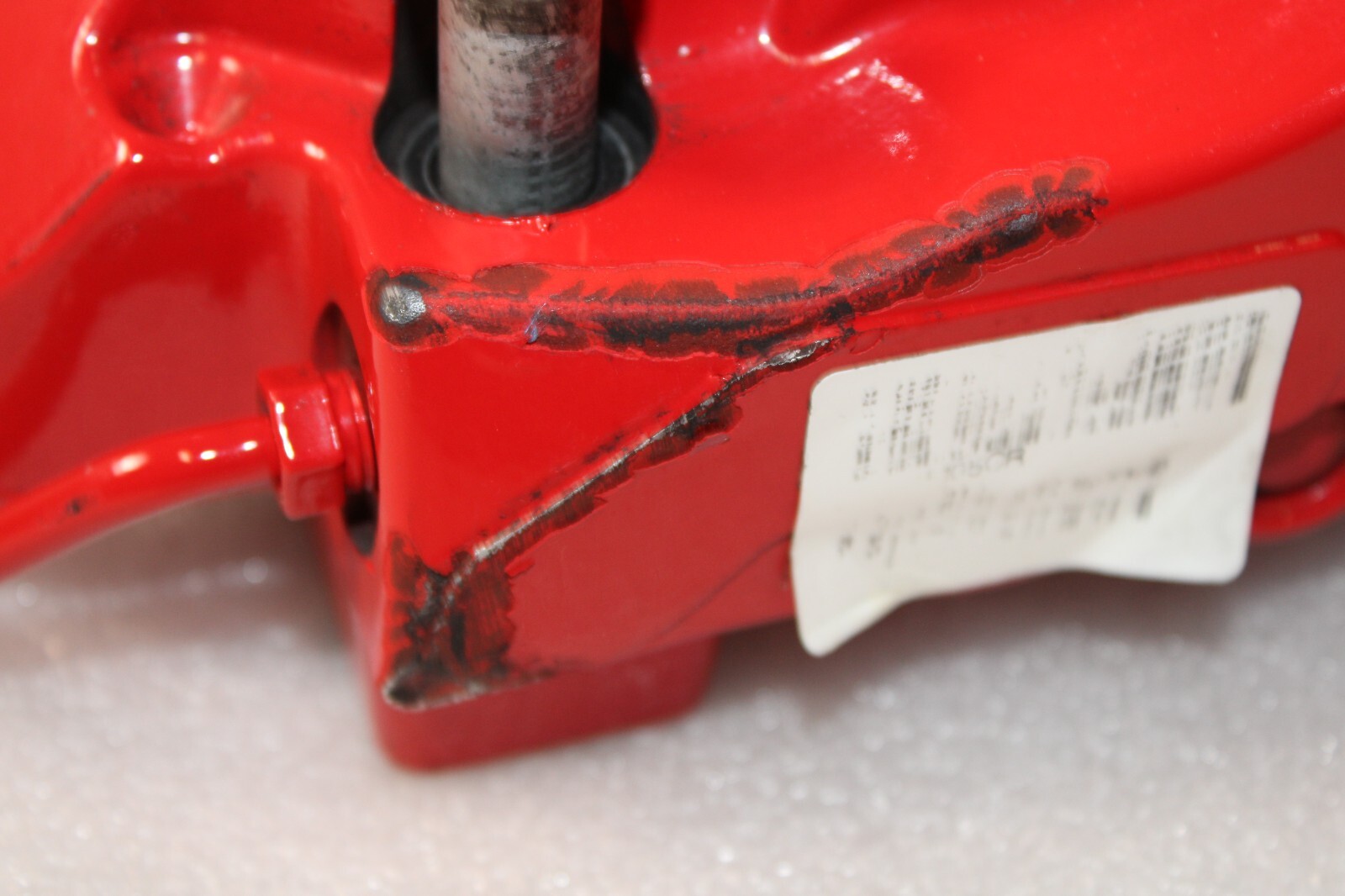 Lamborghini Huracan, LP610, LH, Front Caliper, Red, Dmg, Used, P/N 4T0615105C