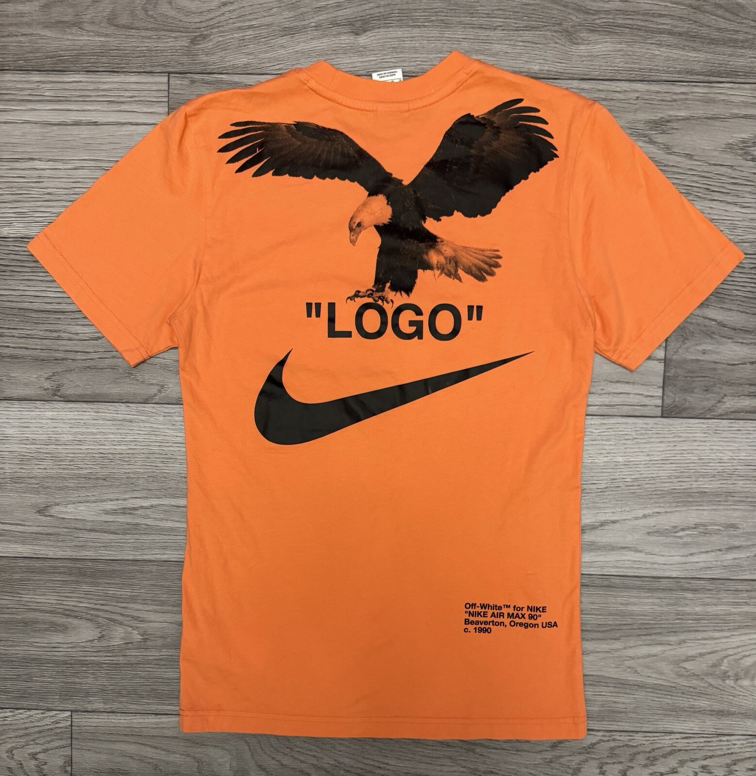 OFF WHITE X NIKE T shirt Nike x Off White NRG A6 'Wild Mango' BQ0827 680 taglia XS