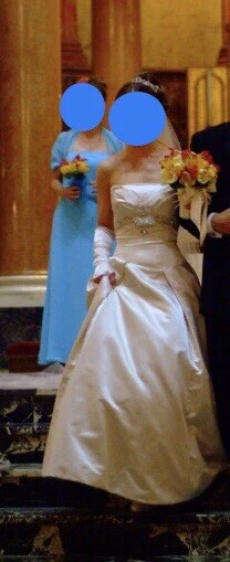 Vestido de Noiva - Vestido de Noiva Amalia Carra Couture com Véu de Strass 6’ - Imagem 2 de 4