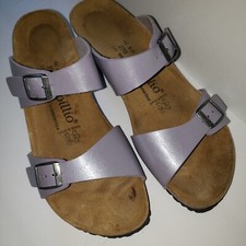 Papillio Dorothy Graceful Lavender Birko Flor Footbed Sandal Wedges 42 Ladies 11