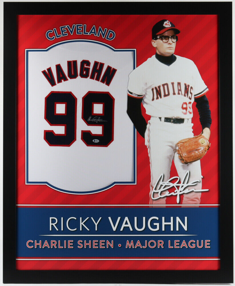 Lot Detail - Charlie Sheen Wild Thing Ricky Vaughn Signed Jersey