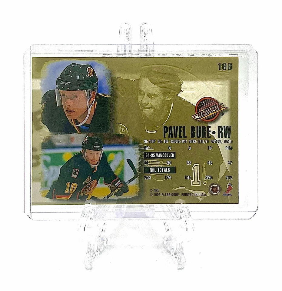 PAVEL BURE 1995-96 Fleer Ultra #166 GOLD MEDALLION PARALLEL GORGEOUS CANUCKS - Image 2 of 2