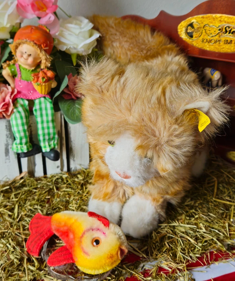 Steiff MIZZI Katze 2723/22 Pelzimitation/ formgeschäumt/ abwaschbar/ 22cm/ K&F - Bild 2 von 4