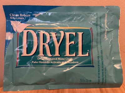 (1) DRYEL Clean Breeze Dry Clean Dryer Activated Moist  Cloth Brand New Sealed