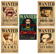 One Piece Wanted Poster | Ruffy Zorro Nami Ro...