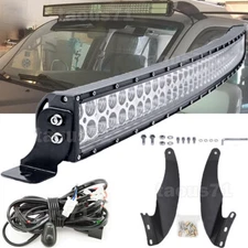 42" Curved LED Light Bar Roof Bracket Mount Wire For Toyota Tacoma 4Runner 95-04