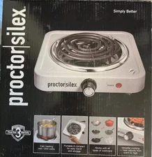 Proctor Silex Portable Cook Top Burner In Box. Tested And Working