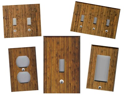 KNOTTY PINE WOOD IMAGE HOME DECOR LIGHT SWITCH PLATES AND OUTLETS