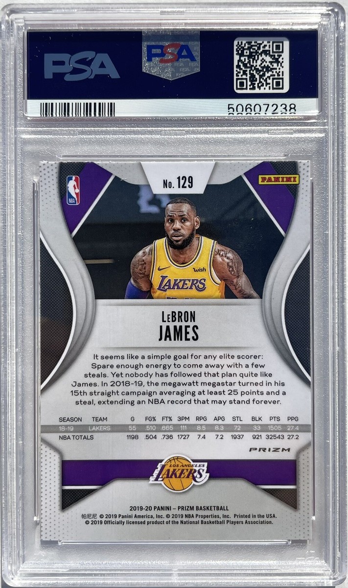 Lebron James 2019 Panini Prizm Pink Ice #129 PSA 9 | eBay