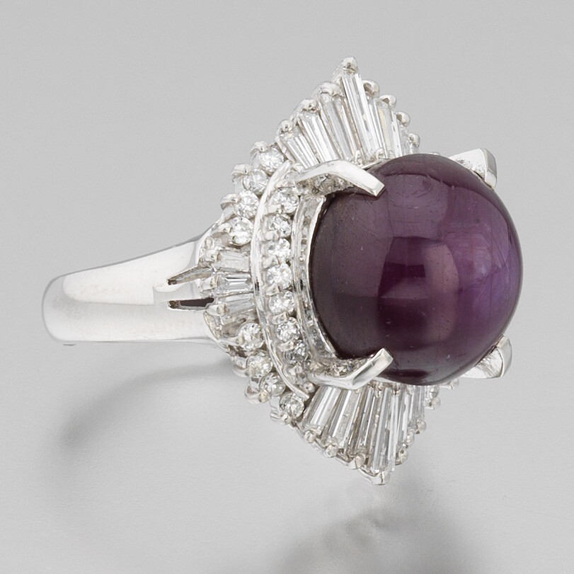 Natural Star Ruby and Diamond Ring - image 6