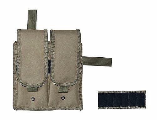 Tan Double Magazine Clip Pouch For Modern Tactical Rifles BB Airsoft 2 Mags 247T-image