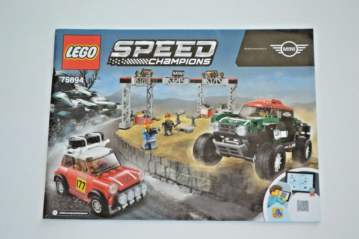 Lego Speed Champions MINI Cooper Rally set 75894 Manual Instruction Book ONLY